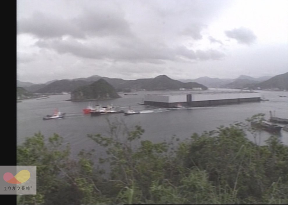 「上五島石油地備蓄基地」へ！ ～三菱重工香焼工場から巨大貯蔵船出港～　イメージ